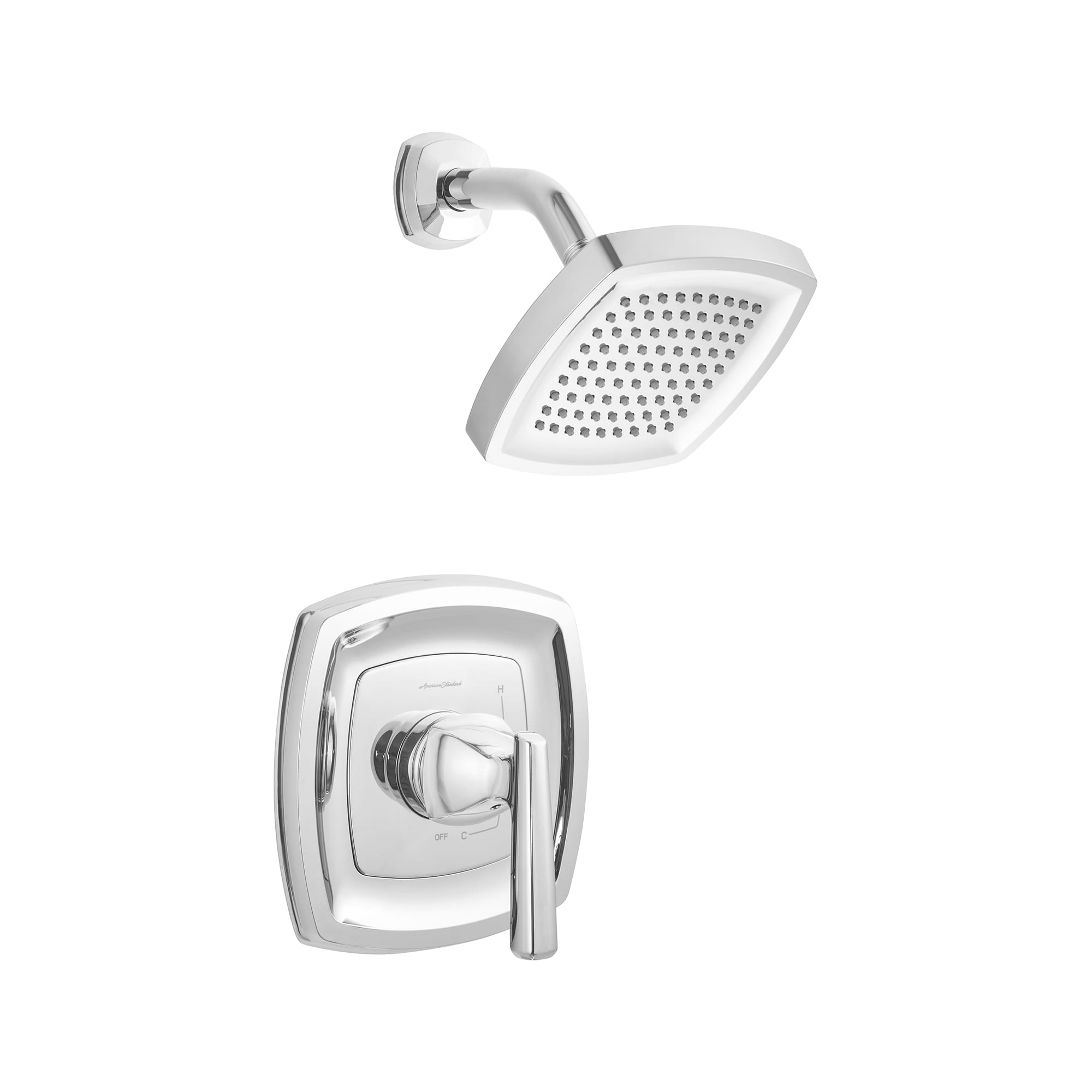 Edgemere 18 gpm 68 L min Shower Trim Kit With Water Saving Showerhead Double Ceramic Pressure Balance Cartridge With Lever Handle CHROME